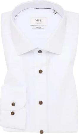SLIM FIT Hemd in weiß unifarben