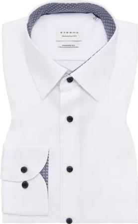 MODERN FIT Hemd in weiß strukturiert