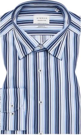MODERN FIT Hemd in hellblau gestreift