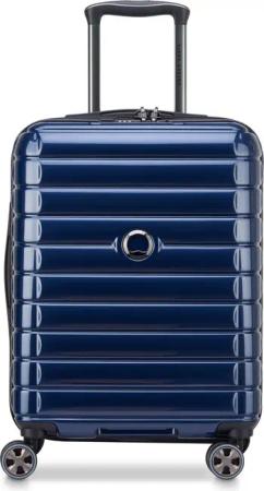 Delsey Paris Shadow 5.0 - 4-Rollen-Kabinentrolley Slim Line USB 55 cm (marineblau)