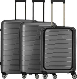 Travelite Air Base - 4-Rollen-Trolley Set 3tlg. L/M/S Vortasche (anthracite)