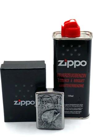 Zippo Feuerzeug Angler Fisch Angel Fan