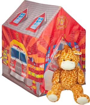 relaxdays Spielzelt Feuerwehr Kinderzelt