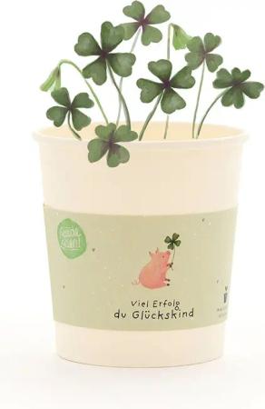 Die Stadtgärtner Anzuchttopf Glücksklee-Anzuchtset als Glücksgeschenk,