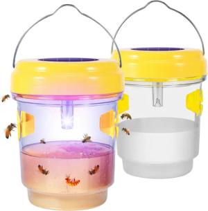 BlingBin Wespennestattrappe 2 Stück Solar LED
