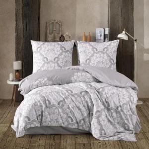 yadetextil Bettwäsche Baumwolle Bettbezug Grau Barockstill