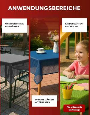 texpot Tischdecke Gartentischdecke Schaum PVC Weichschaum