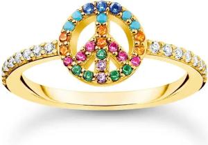 THOMAS SABO Fingerring Peace gold, TR2373-488-7-52,54,56,58,