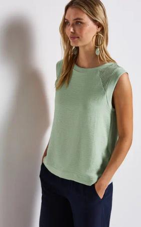 STREET ONE Shirttop mit Mesh-Details