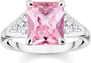 THOMAS SABO Solitärring Pinkfarbener Stein