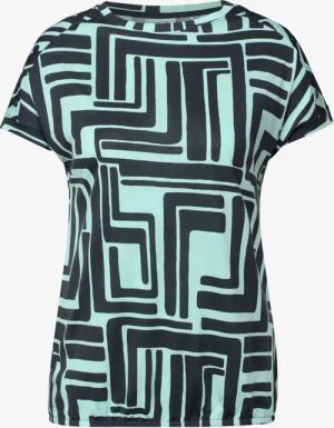 CECIL T-Shirt Print-Shirt mit Knopfdetail (1-tlg)