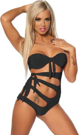 Saresia Monokini Bandeau Monokini Badeanzug Bademode