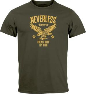 Neverless Print-Shirt Herren T-Shirt Adler Eagle
