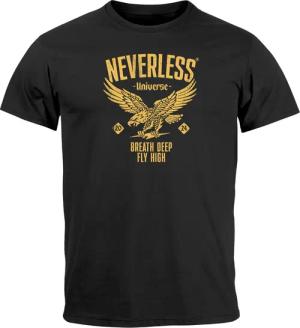 Neverless Print-Shirt Herren T-Shirt Adler Eagle