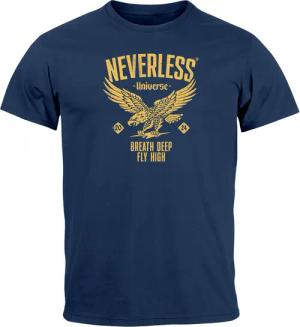Neverless Print-Shirt Herren T-Shirt Adler Eagle