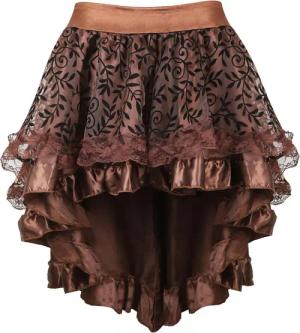 Refttenw A-Linien-Rock Damen Gothik Minirock mit