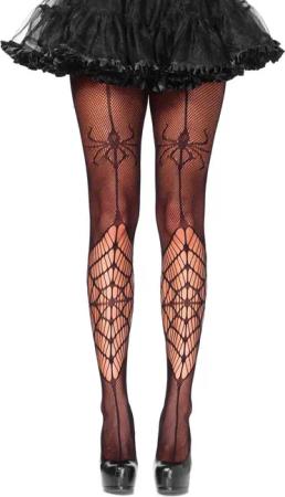 Leg Avenue Strumpfhose Netzstrumpfhose mit Spinnennetz