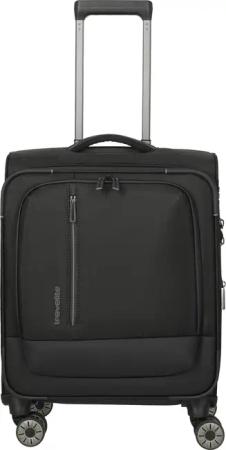 Travelite Crosslite - 4-Rollen-Kabinentrolley S 55 cm erw. (schwarz)