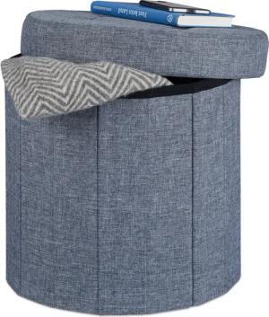 relaxdays Sitzhocker mit Stauraum Größe M