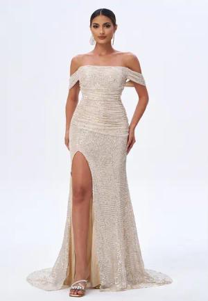 Moda Minx Jerseykleid SELENA im glitzernden
