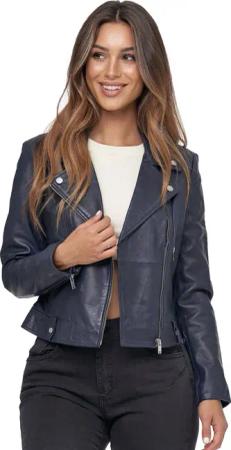 Tazzio Lederjacke F507 Biker Look mit