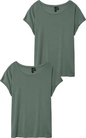 Vero Moda T-Shirt 2er-Pack Einfarbiges Stretch