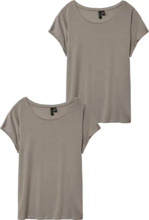 Vero Moda T-Shirt 2er-Pack Einfarbiges Stretch