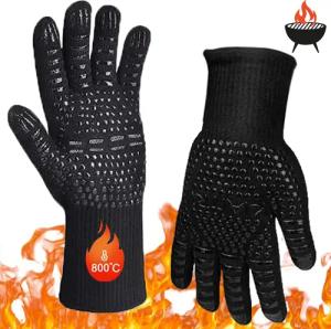GOLDEN Grillhandschuhe Grillhandschuhe hitzebeständig feuerfeste Kochhandschuhe