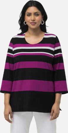 Ulla Popken T-Shirt Shirt Ringel Rundhals