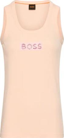 BOSS ORANGE T-Shirt "Ematite Stonebadg Premium Damenmode", mit glitzerndem Logo-Badge