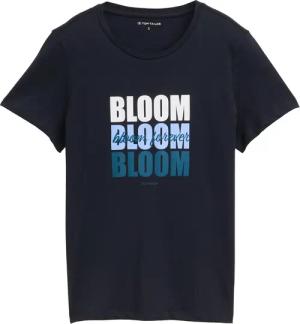 TOM TAILOR Damen T-Shirt mit Print, blau, Uni, Gr. XXXL
