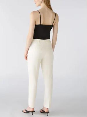Oui - Jerseyhose FEYLIA - Größe 36 DAMEN - creme