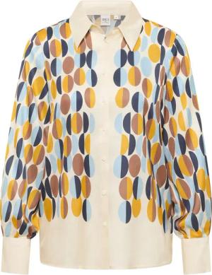 Hemdbluse in creme bedruckt