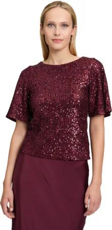 Vera Mont Kurzarmshirt "Vera Mont Pailletten-Bluse mit Flügelärmeln", (1 tlg.), Pailletten