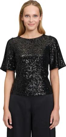 Vera Mont Kurzarmshirt "Vera Mont Pailletten-Bluse mit Flügelärmeln", (1 tlg.), Pailletten