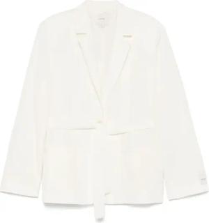 Calvin Klein - Double-Breasted Relaxed Linen Blazer - Größe 38 - weiß