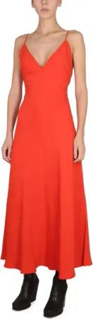 Stella McCartney - Maxi V-Neck Dress - Größe 40 - rot