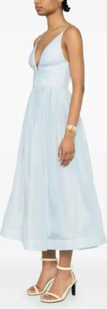 Zimmermann - Illuminate V-Neck Midi Dress - Größe 2 - blau