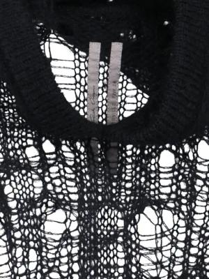 Rick Owens - Tommy High Neck Sweater – Black - Größe M - schwarz