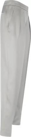 Giorgio Armani - High-Waisted Straight-Leg Silk Trousers With Pleat - Größe 44 - grau