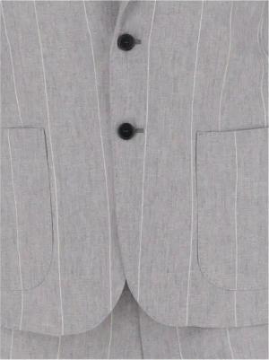 Brian Dales - Linen Pinstripe Suit - Größe 54 - grau