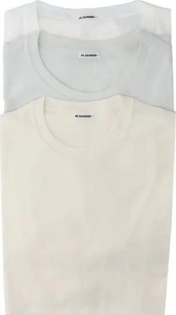 Jil Sander - T-Shirt Set – White/Off-White - Größe M - weiß