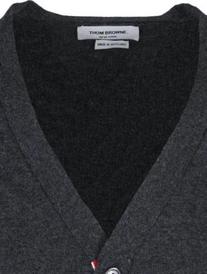 Thom Browne - "Loopback 4-Bar" Cardigan – Dark Grey - Größe 5 - grau