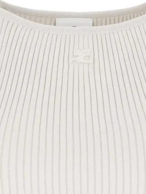 Courrèges - Mini Ribbed Dress - Größe M - schwarz