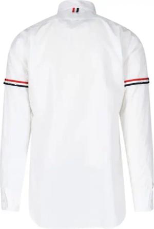 Thom Browne - White Tricolore Detail Shirt – White - Größe 4 - weiß