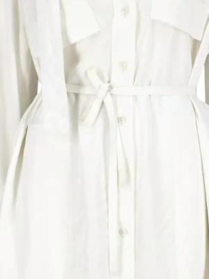 Lemaire - White Fabric Maxi Shirt Dress - Größe 36 - weiß