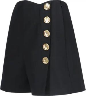 Givenchy - Asymmetrical High-Waisted Black Wool And Mohair Sh - Größe 36 - schwarz