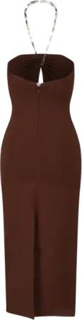 The Attico - Chain Detail Dress - Größe 40 - braun
