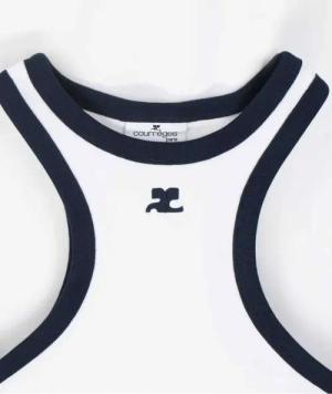 Courrèges - Mini Sheath Dress – White - Größe L - weiß