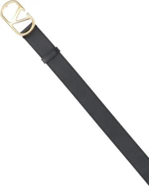 Valentino Garavani Gürtel - Vlogo Signature Belt – Black - Gr. 90 - in Schwarz - für Damen